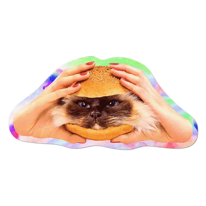 Holographic Catburger Sticker