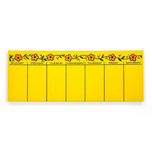 Floral Wine Weekly Planner Pad