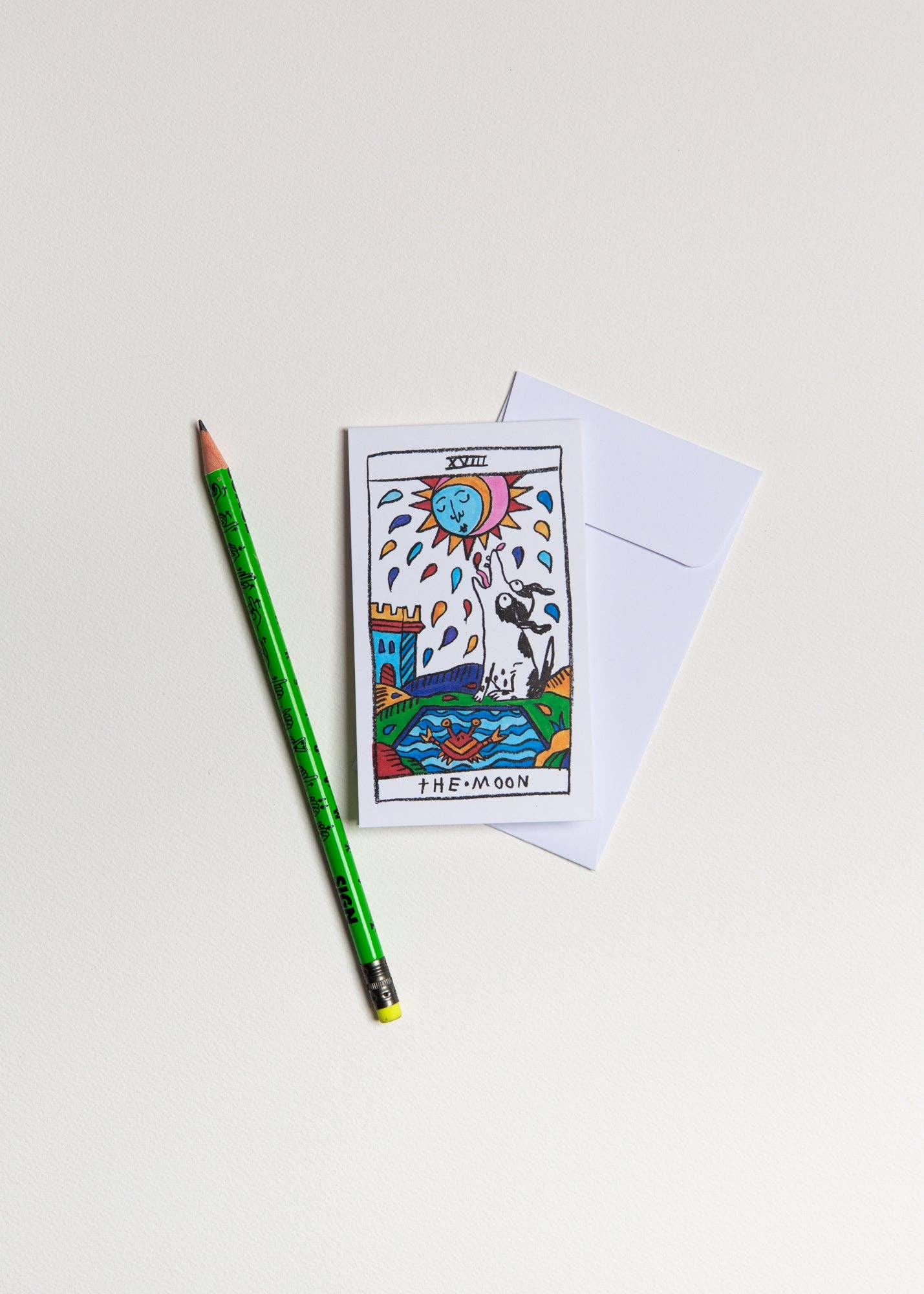 The Moon Mini Greeting Card