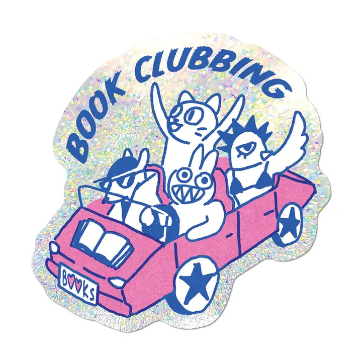 Book Clubbing Sticker