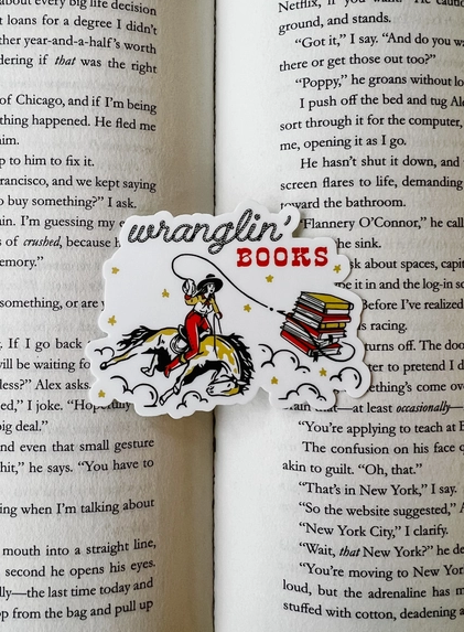 Wranglin' Books Sticker
