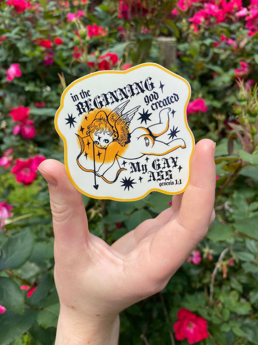 Genesis 1:1 Angel Sticker
