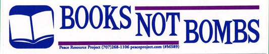Books Not Bombs Sticker