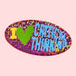 Critical Thinking Glitter Sticker