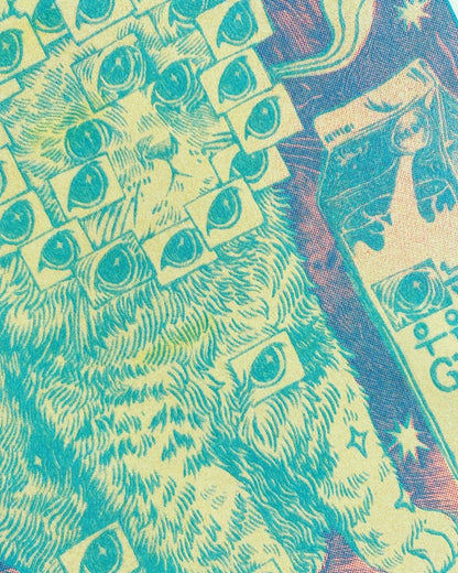 Do Not Be Afraid Riso Kitty Print