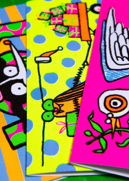 Fuzzy Neon Dove Card