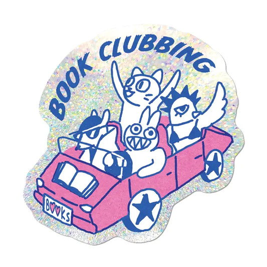 Book Clubbing Sticker
